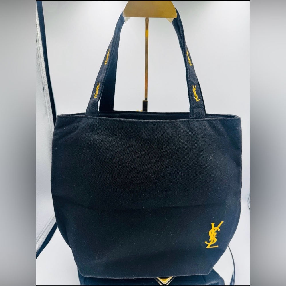 Yves Saint Laurent Black Bag with Pink Interior